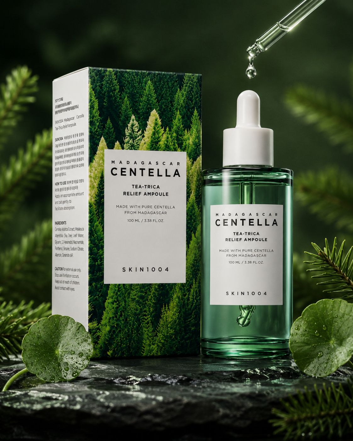 SKIN1004 Centella Tea-Trica Relief Ampoule 100ml — Acne-Calming Treatment Ampoule