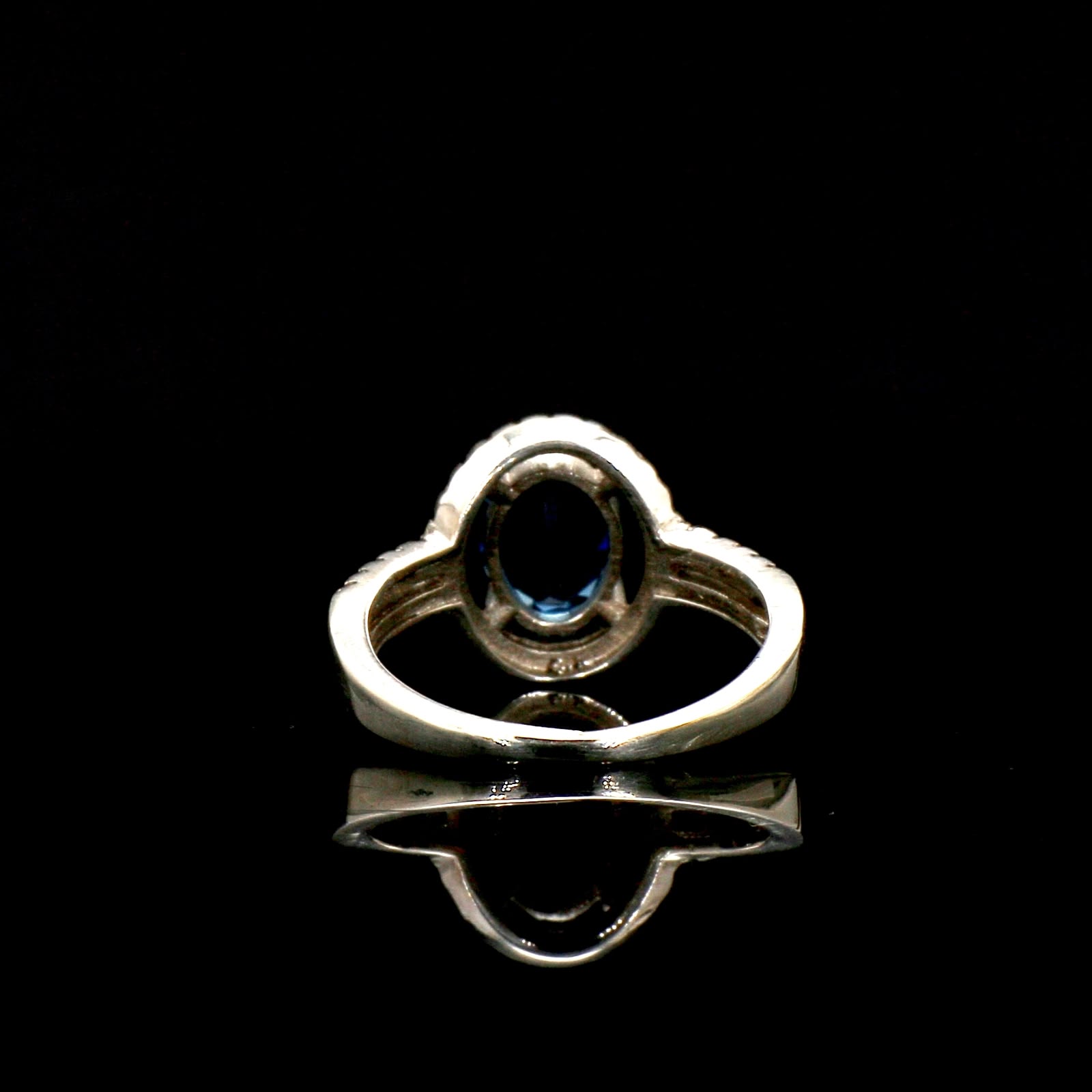 Landon Bluue Topaz Ring — Round Cut, view 4